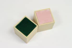 wedding velvet ring box green pink