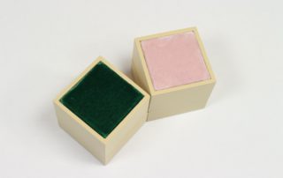 wedding velvet ring box green pink